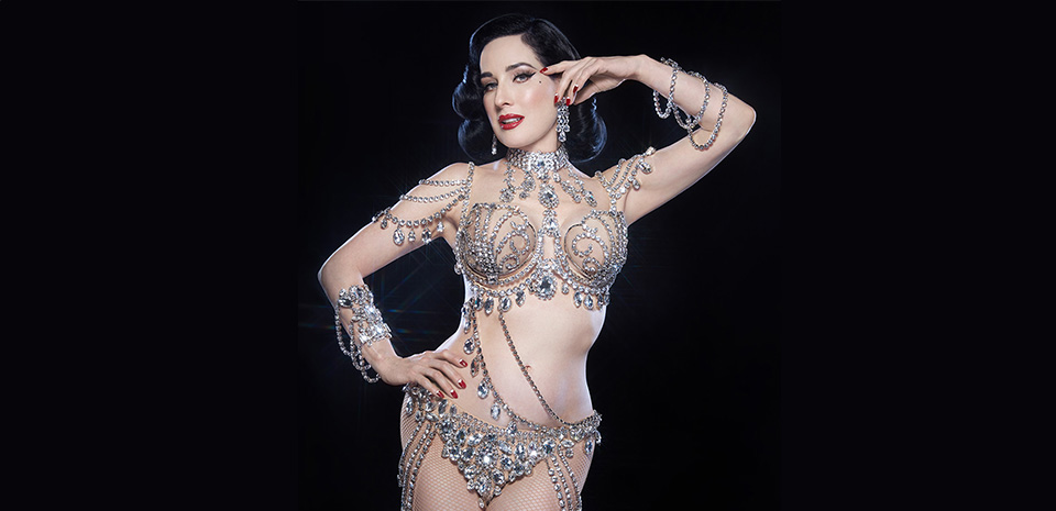 Dita Von Teese performing live in Las Vegas